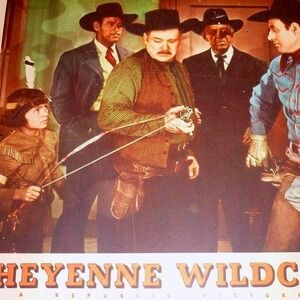 Vintage 1944 Cheyenne Wildcat Lobby Card Allan Rocky Lane Republic Western Movie